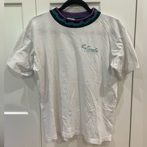 Embroidered Colorado T-Shirt with Vintage Mountain Collar